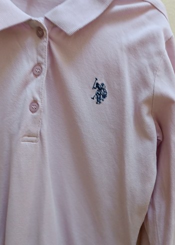 Kız Çocuk Pembe Uzun Kollu Polo Tişört - Görsel 3