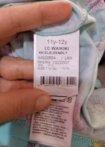 Kız Çocuk Turkuaz Unicorn Desenli Elbise - Görsel 8