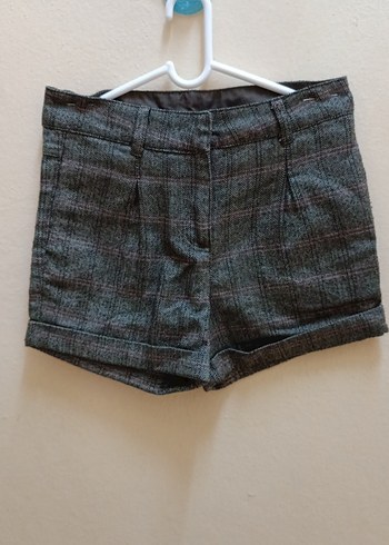 kız çocuk kahve tonları cepli kışlık şort - Görsel 3