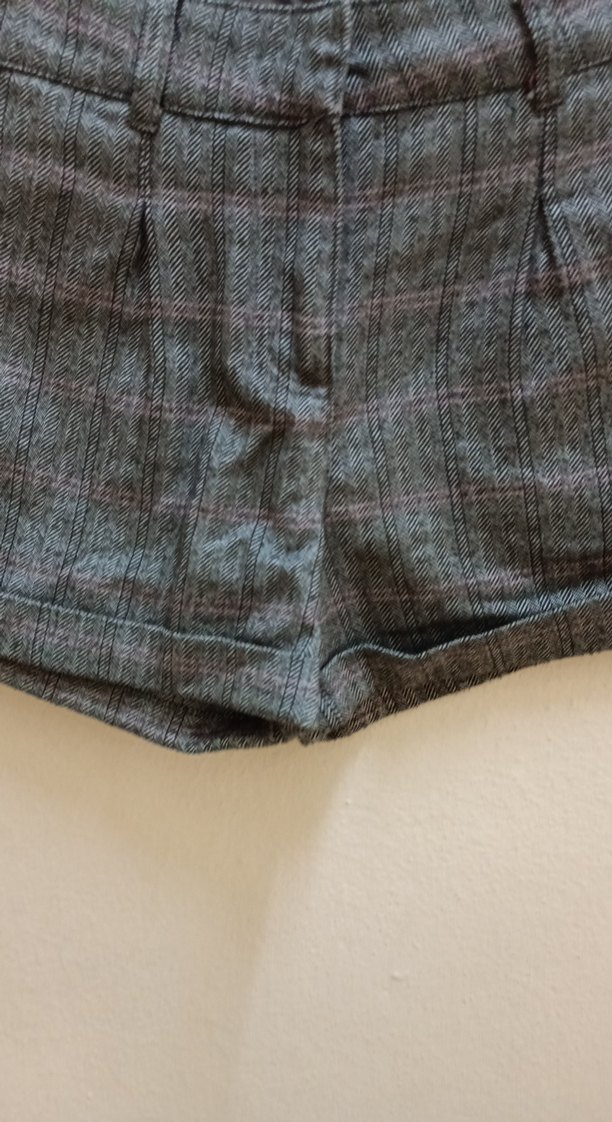 kız çocuk kahve tonları cepli kışlık şort - Görsel 2