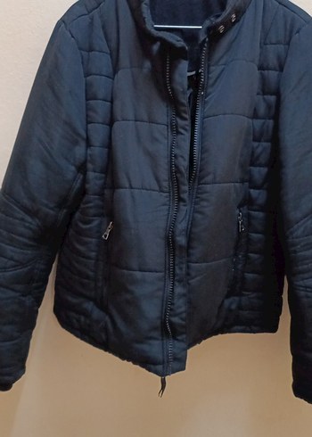 Fermuarlı Siyah Sokak Stili Kadın Mont - Görsel 13