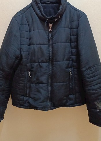 Fermuarlı Siyah Sokak Stili Kadın Mont - Görsel 2