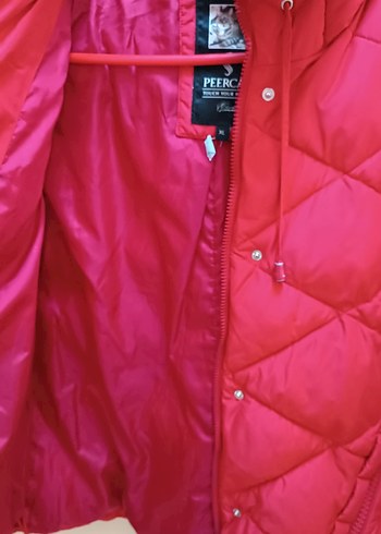 Kırmızı Fermuarlı Kadın Kışlık Mont - Görsel 12