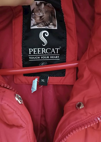 Kırmızı Fermuarlı Kadın Kışlık Mont - Görsel 8