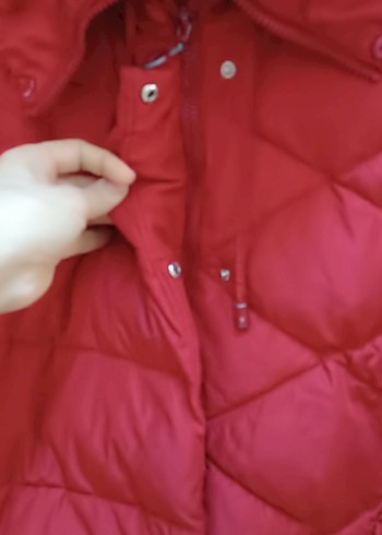 Kırmızı Fermuarlı Kadın Kışlık Mont - Görsel 4