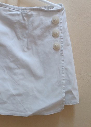 Beyaz renk şort etek - Görsel 7