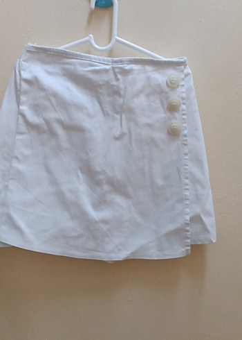 Beyaz renk şort etek - Görsel 2