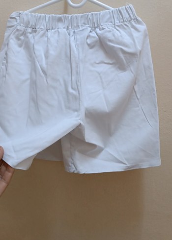 Beyaz renk şort etek - Görsel 6