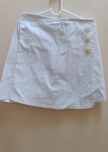 Beyaz renk şort etek - Görsel 3