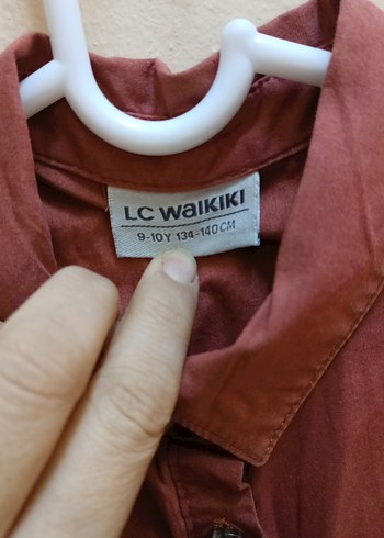 Düğmeli Kısa Kol kiremit rengi Midi Elbise - Görsel 6