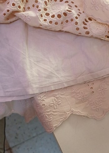 somon renk altı ajurlu etek - Görsel 8