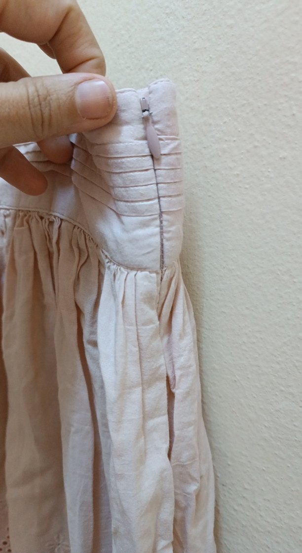 somon renk altı ajurlu etek - Görsel 5