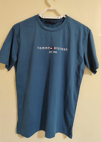 Tommy Hilfiger Mavi Erkek Tişört - Görsel 2