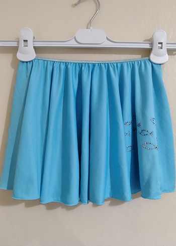 Pastel Mavi Taş Detaylı Kız Çocuk Deniz Eteği - Görsel 2