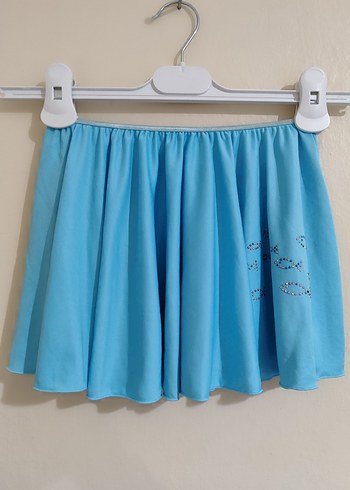 Pastel Mavi Taş Detaylı Kız Çocuk Deniz Eteği - Görsel 3