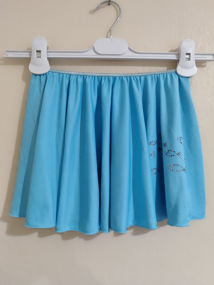 Pastel Mavi Taş Detaylı Kız Çocuk Deniz Eteği - Görsel 3