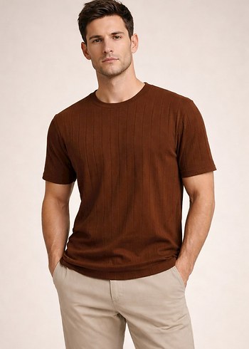 Siyah Erkek Kısa Kollu Pamuklu Tişört - Görsel 5