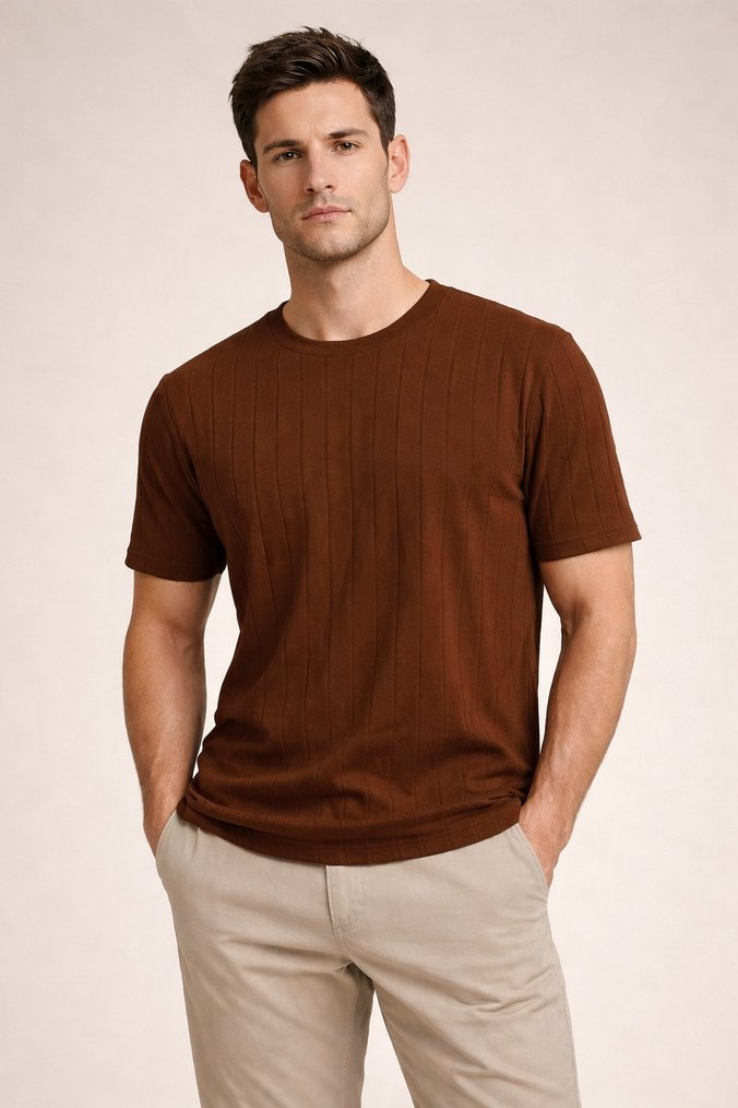 Siyah Erkek Kısa Kollu Pamuklu Tişört - Görsel 5