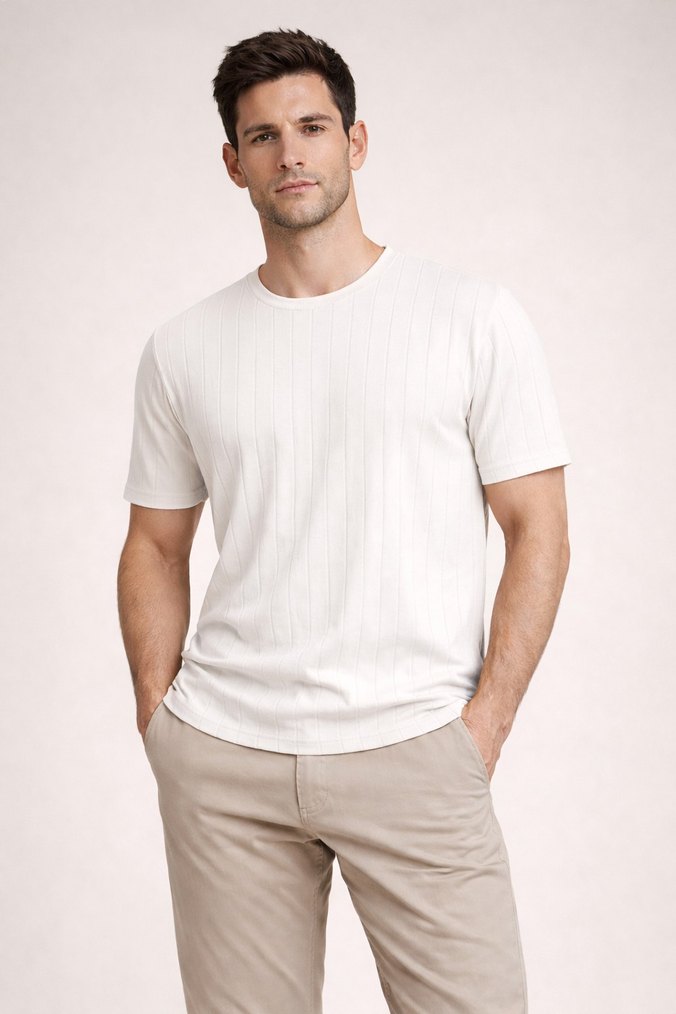 Siyah Erkek Kısa Kollu Pamuklu Tişört - Görsel 2