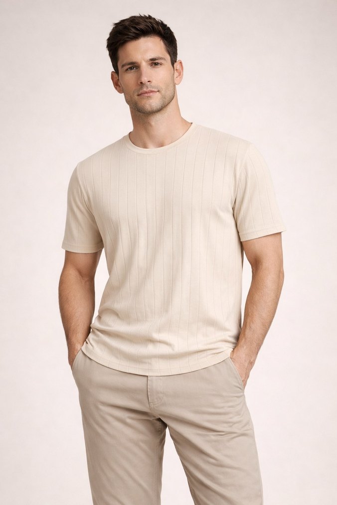 Siyah Erkek Kısa Kollu Pamuklu Tişört - Görsel 3