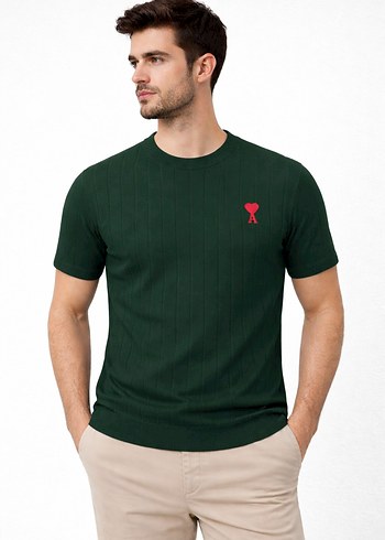 Örgü Erkek Kısa Kollu Tişört - Görsel 5