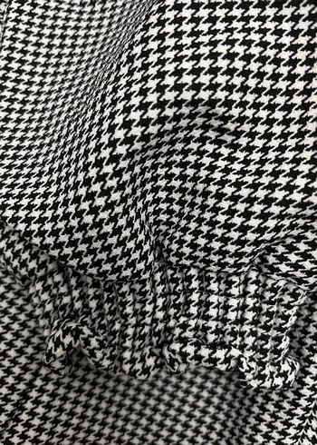 Gri Ekose V Yaka Uzun Kollu Elbise - Görsel 5