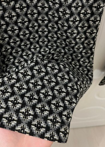 Gri Yılan Desenli Kadın İspanyol Paça Pantolon - Görsel 2