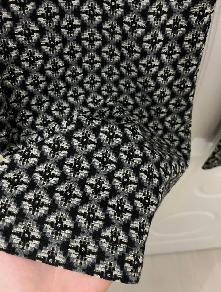 Gri Yılan Desenli Kadın İspanyol Paça Pantolon - Görsel 2