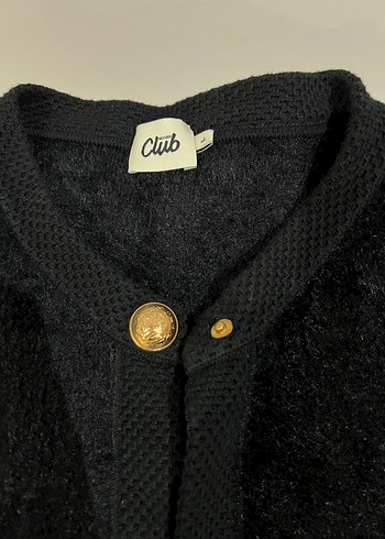 Düğmeli Siyah Kadın Hırka - Görsel 2