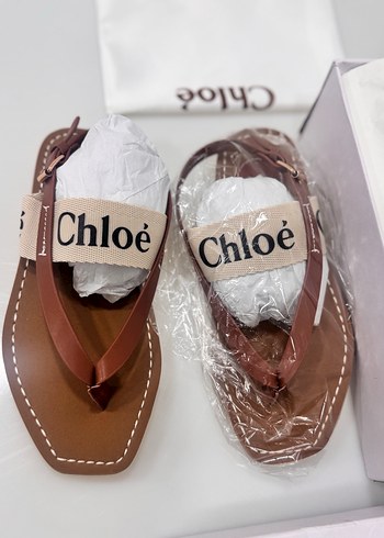 Chloé Bej Deri Dolgulu Topuklu Kadın Terlik - Görsel 2