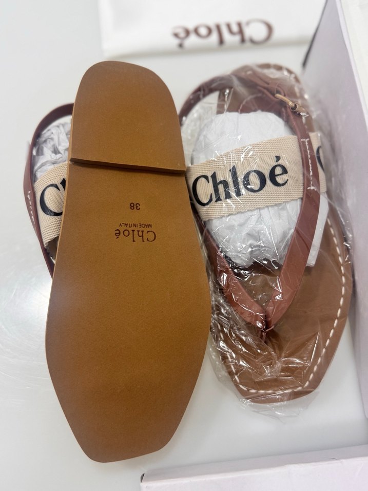 Chloé Bej Deri Dolgulu Topuklu Kadın Terlik - Görsel 3