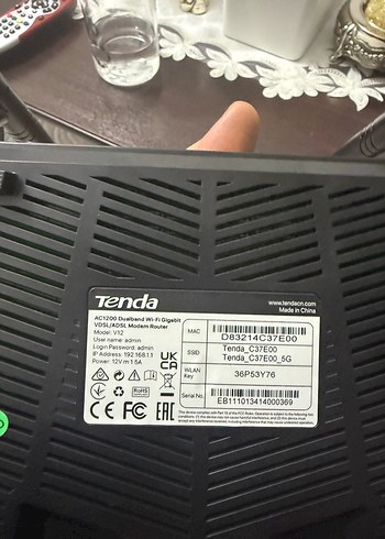 Tenda Siyah Kablosuz Modem - Görsel 2