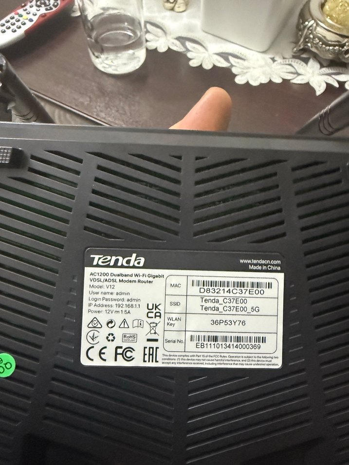 Tenda Siyah Kablosuz Modem - Görsel 2