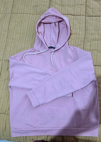 Düğmeli Pembe Kadın Sweatshirt - Görsel 2