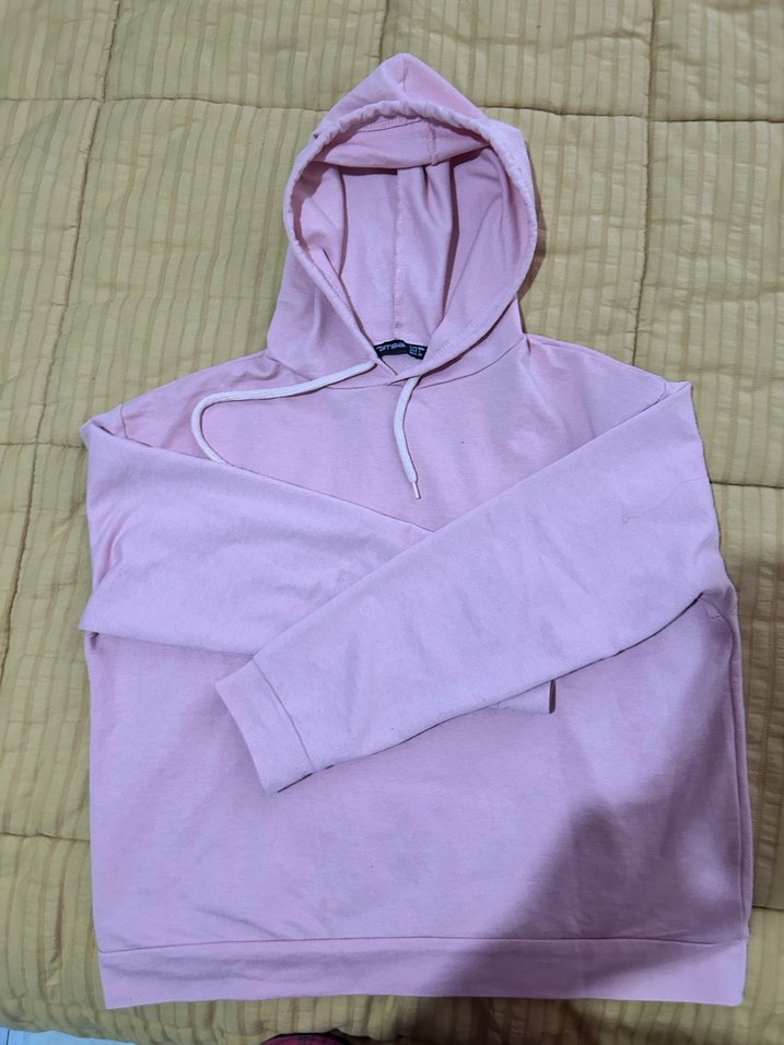 Düğmeli Pembe Kadın Sweatshirt - Görsel 2