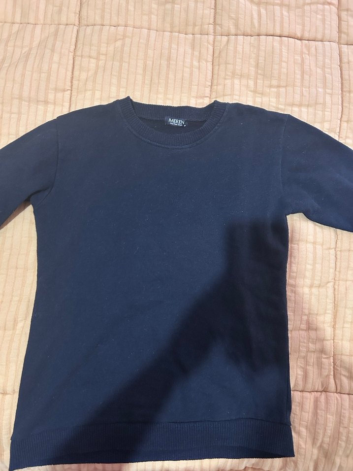 Erkek Çocuk Lacivert Baskılı Fermuarlı Sweatshirt - Görsel 2