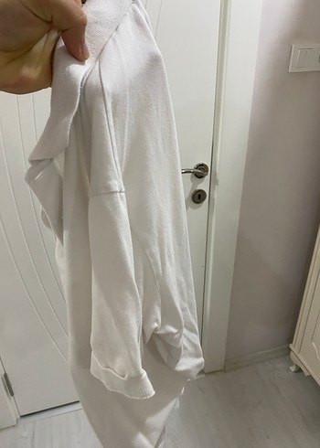 Beyaz Pamuklu Düğmeli erkek  Tişörtü kigili XL - Görsel 2