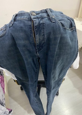 Dikişsiz Fermuarlı Mavi erkek Kot Pantolon mavi black pro - Görsel 2