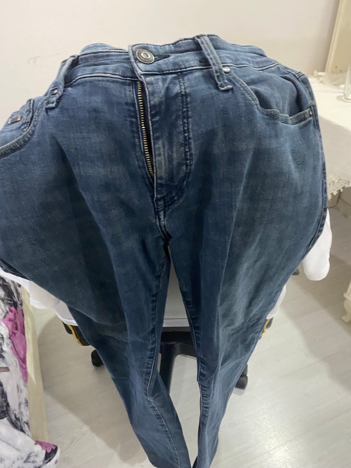 Dikişsiz Fermuarlı Mavi erkek Kot Pantolon mavi black pro - Görsel 2