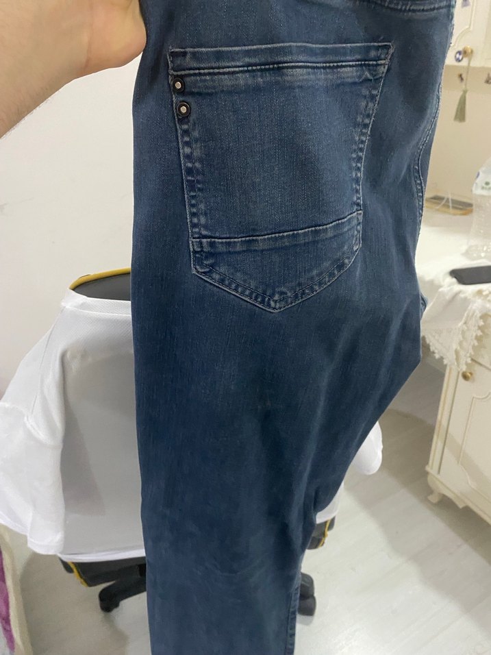 Dikişsiz Fermuarlı Mavi erkek Kot Pantolon mavi black pro - Görsel 4