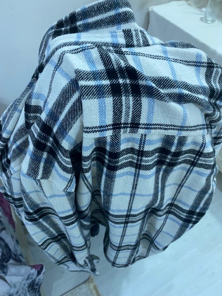 Gri Desenli DeFacto Düğmeli Erkek Gömlek - Görsel 4