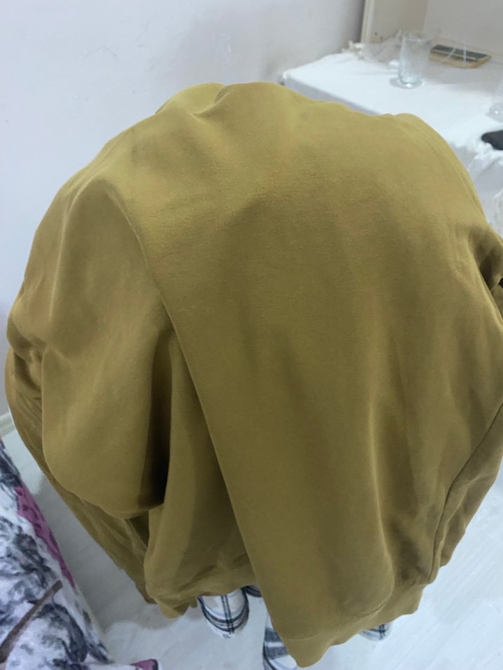 Düğmeli Salaş Kesim Haki kazak - Görsel 3