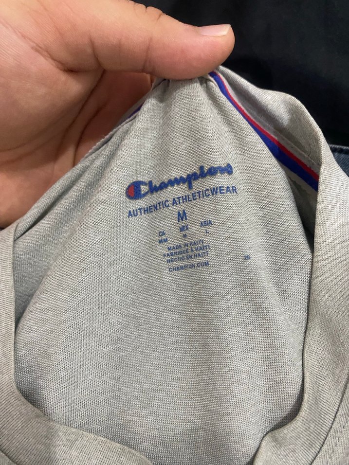 Champion Gri Uzun Kollu Erkek Tişört - Görsel 5