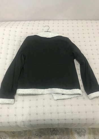 Düğmeli Siyah Kadın Polar Ceket - Görsel 2