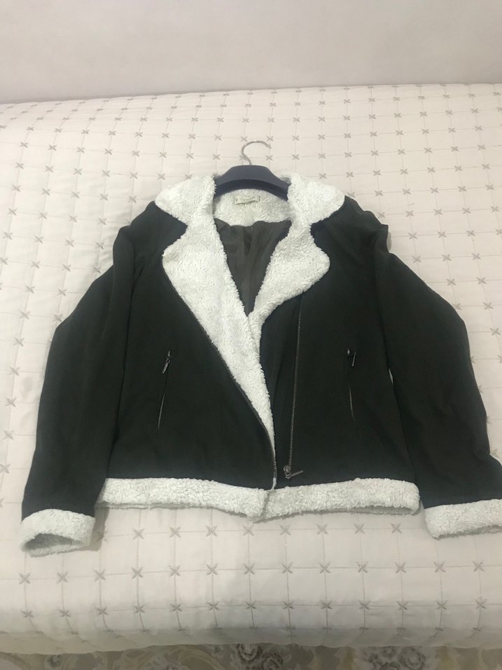 Düğmeli Siyah Kadın Polar Ceket - Görsel 5