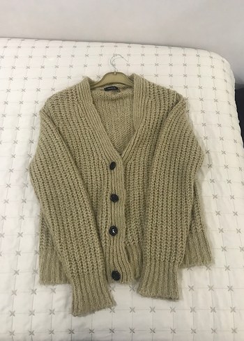 Bohem Tarzı Boğazlı Bej Örgü Kazak - Görsel 7