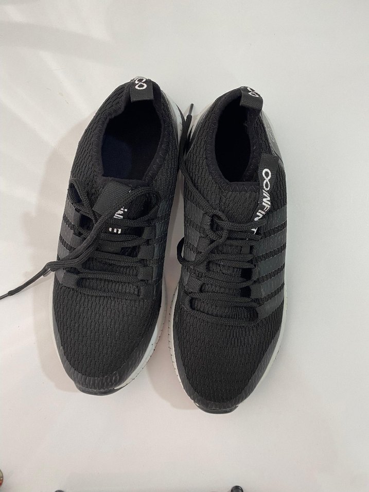 Siyah Bağcıklı Spor Kadın Sneakers - Görsel 3