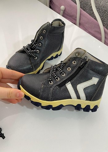 Gri Erkek Çocuk Street Wear Bot - Görsel 3