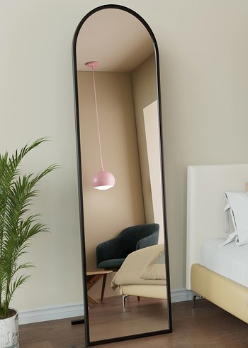 Altın Renkli Işıklı Dikdörtgen Ayna - Görsel 6