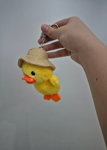 Hasır Şapkalı Sarı Ördek Anahtarlık - Görsel 2